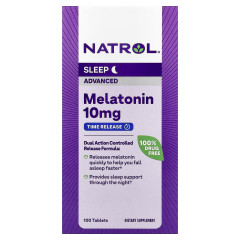 Мелатонін повільного вивільнення Natrol (Melatonin advanced sleep) 10 мг 100 таблеток
