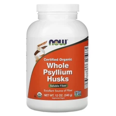 Цілісне лушпиння насіння подорожника Now Foods (Whole Psyllium Husks) 340 г