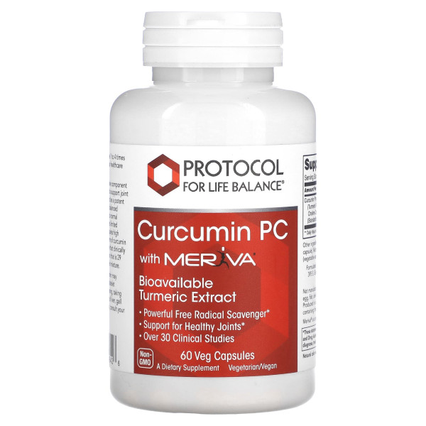 Фітосоми куркуміну Protocol for Life Balance (Curcumin PC With Meriva) 500 мг 60 вегетаріанських капсул