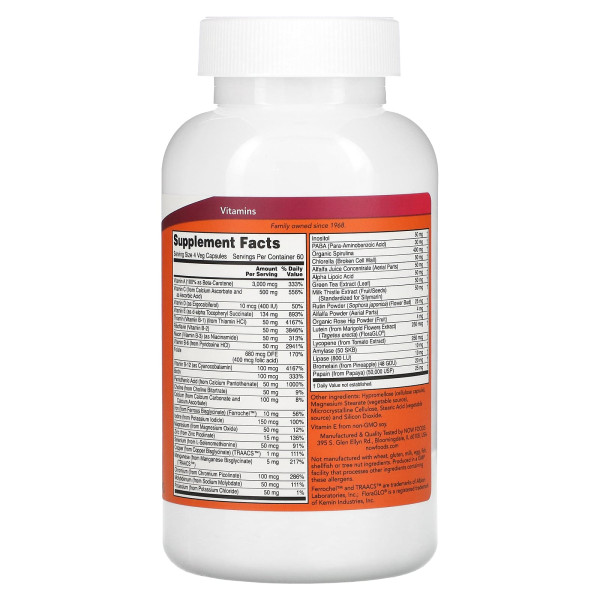Мультивітаміни особливий дует NOW Foods (Special Two) 240 рослинних капсул