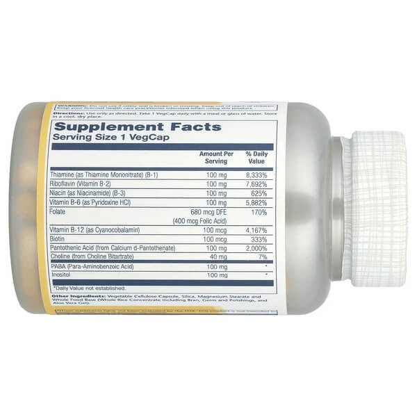 Вітамінний комплекс B 100 мг Solaray (Vitamin B-Complex) 100 капсул