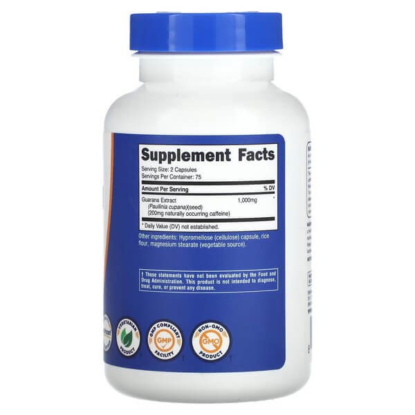 Гуарана Nutricost (Guarana) 150 капсул