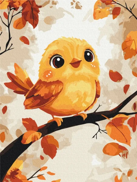 Картина за номерами Миле пташенятко  Brushme 30x40