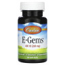 Carlson, E-Gems, 400 МО (268 мг), 60 капсул