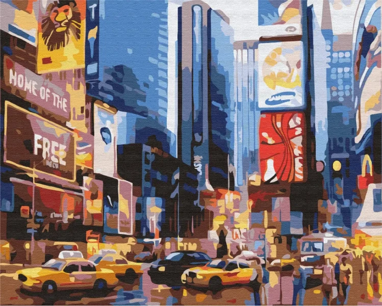 Картина по номерам Таймс-Сквер в Нью-Йорке Brushme 48x60
