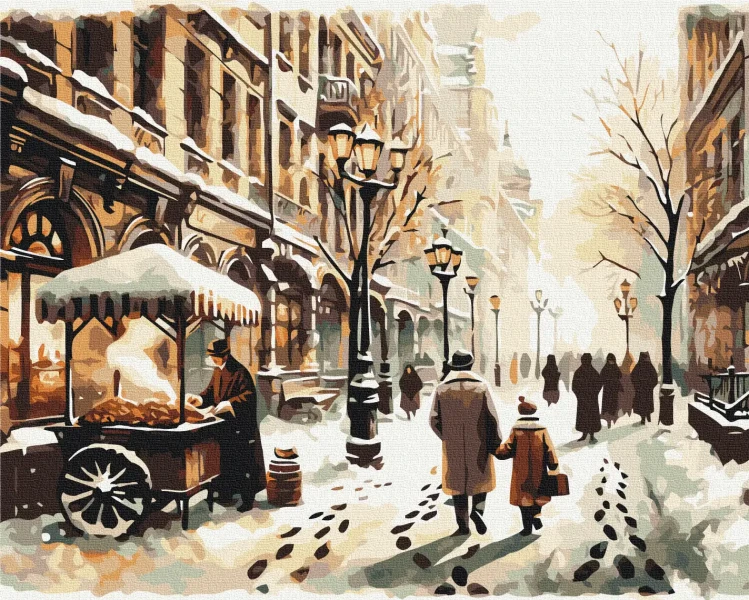 Картина за номерами Зимове місто  Brushme 48x60