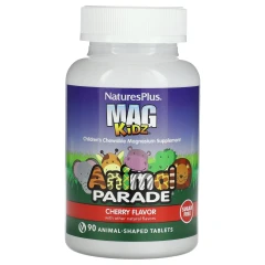 Магній для дітей Nature's Plus (Children's Magnesium Animal Parade) 50 мг 90 жувальних таблеток зі смаком вишні