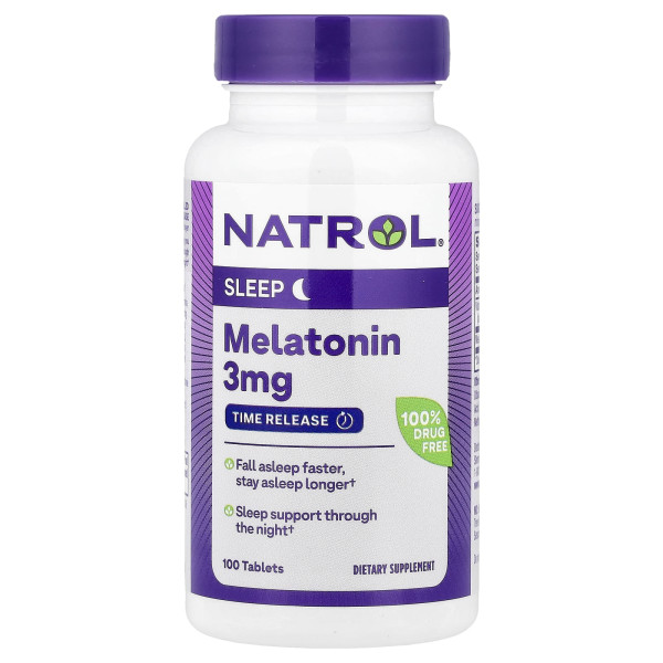 Мелатонин медленного высвобождения (Melatonin) 3 мг 100 таблеток