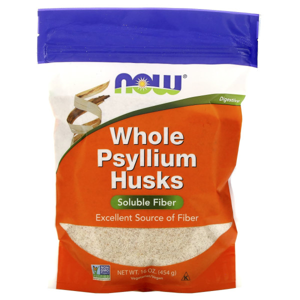 Лушпиння насіння подорожника Now Foods (Whole Psyllium) 454 г
