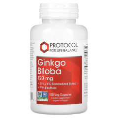 Гінкго Білоба Protocol for Life Balance (Ginkgo Biloba) 120 мг 100 рослинних капсул