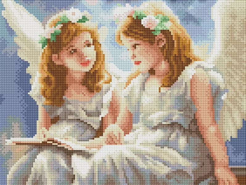 Алмазная мозаика Ангелочки 30x40 Brushme