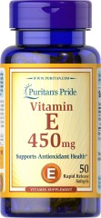 Витамин Е Puritan's Pride (Vitamin E) 450 мг 50 капсул