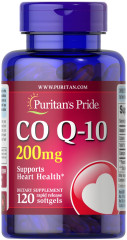 Коензим Q10, CO Q-10, Puritan's Pride, 200 мг, 120 гелевих капсул