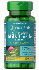 Розторопша, Milk Thistle (Silymarin), Puritan's Pride, 175 мг, 100 капсул