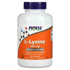 L-лізин NOW Foods (L-Lysine) 500 мг 250 таблеток