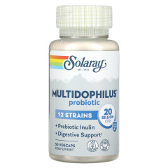 Пробіотик Multidophilus Solaray (Multidophilus) 20 млрд КУО 50 веганських капсул