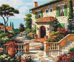 Преміум картина за номерами Сонячна вулиця Brushme 40x50
