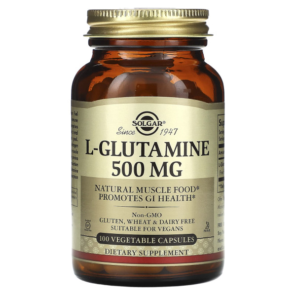 L- глутамин Solgar (L-Glutamine) 500 мг 100 капсул