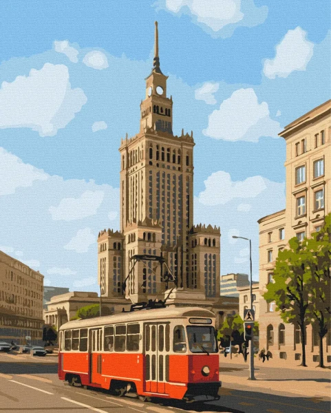 Преміум картина за номерами Варшава вдень Brushme 40x50