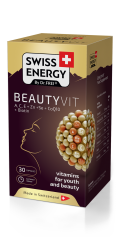 Вітаміни та мінерали для краси, BEAUTYVIT ACE+Zn+Se+CoQ10+Biotin, Swiss Energy, 30 капсул