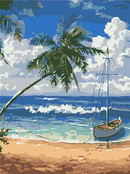 Картина за номерами Райський острів  Brushme 30x40