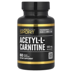 Ацетил L-карнітин California Gold Nutrition (Acetyl L-Carnitine) 500 мг 60 вегетаріанських капсул