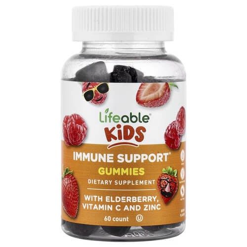 Підтримка імунітету для дітей Lifeable (Kids Immune Support) 60 жувальних цукерок