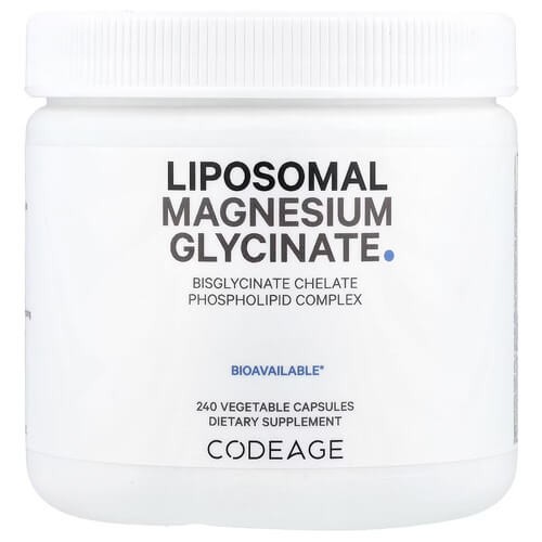 Гліцинат магнію ліпосомальний Codeage (Liposomal Magnesium Glycinate) 240 рослинних капсул