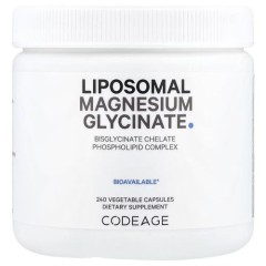 Гліцинат магнію ліпосомальний Codeage (Liposomal Magnesium Glycinate) 240 рослинних капсул