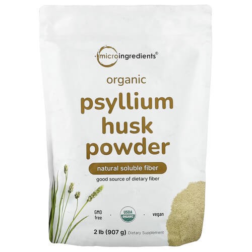 Органічний псиліум шелуха в порошку Micro Ingredients (Organic Psyllium Husk Powder) 907 г