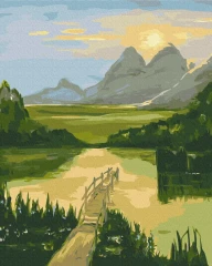 Картина за номерами Світанок у долині © Bona  Brushme 40x50