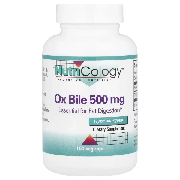 Екстракт бичачої жовчі Nutricology (Ox Bile) 500 мг 100 капсул