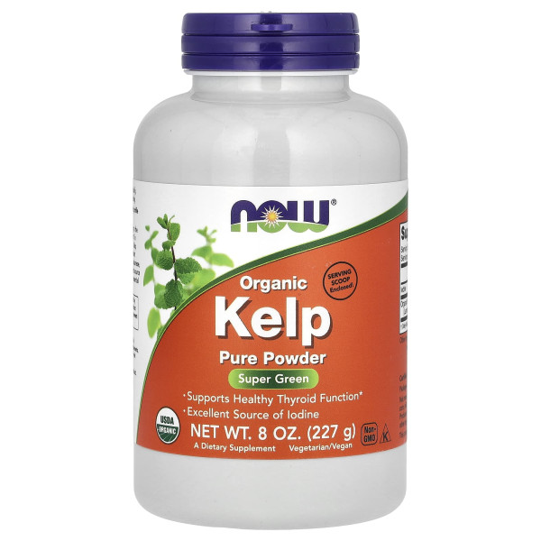 Келп Now Foods (Organic Kelp Pure Powder) 450 мкг порошок 227 г