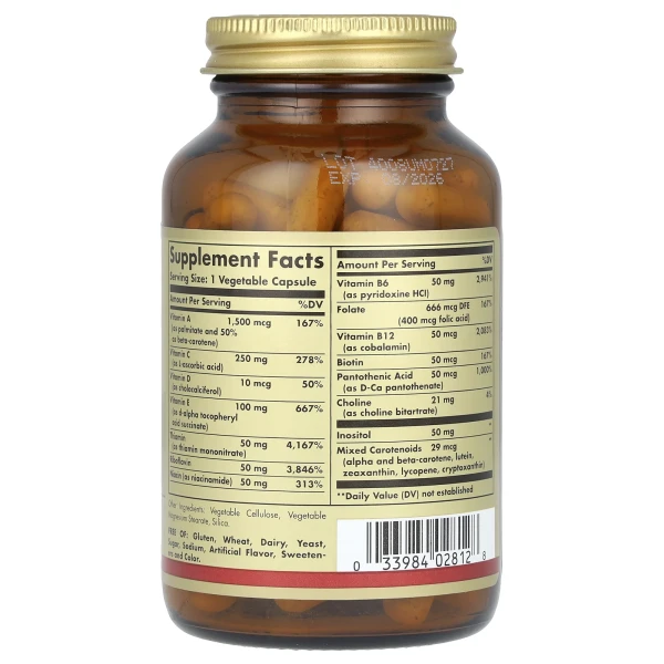 Мультивітаміни Solgar (Vitamins Only) 90 капсул