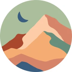 Картина за номерами кругла Третя фаза місяця (Розмір M) Brushme 30 см
