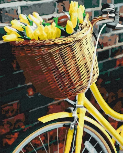 Картина за номерами Корзинка для тюльпанів  Brushme 48x60