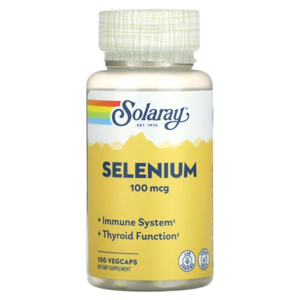 Селен дрожжевой органически связанный Solaray (Selenium) 100 мкг 100 капсул