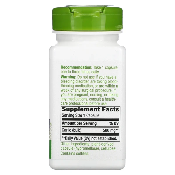 Часник Nature's Way (Garlic) 580 мг 100 капсул