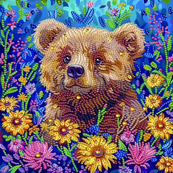 Алмазна мозаїка Ведмежа 25x25 Brushme