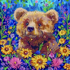 Алмазна мозаїка Ведмежа 25x25 Brushme