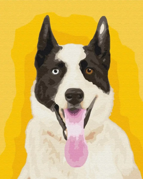 Картина за номерами Яскравий песик  Brushme 40x50