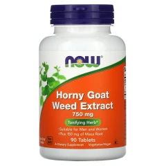 Горянка з макою Now Foods (Horny Goat Weed) екстракт 750 мг 90 таблеток
