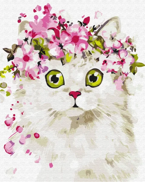 Преміум картина за номерами Здивована киця Brushme 40x50