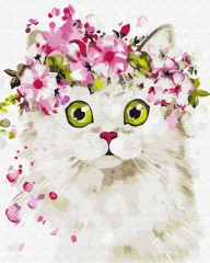 Преміум картина за номерами Здивована киця Brushme 40x50