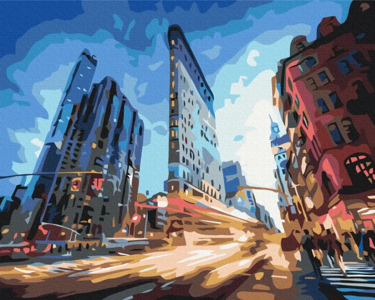 Картина за номерами Міське життя  Brushme 30x40