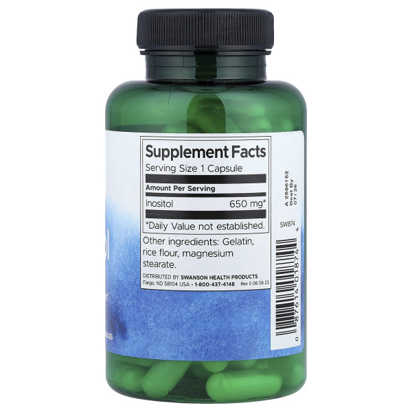 Інозитол Swanson (Inositol) 650 мг 100 капсул