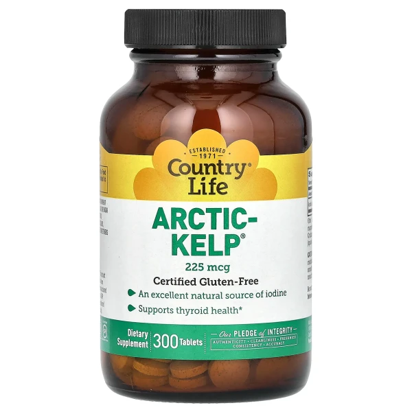 Келп Country Life (Ламинария Artic Kelp) 225 мкг 300 таблеток