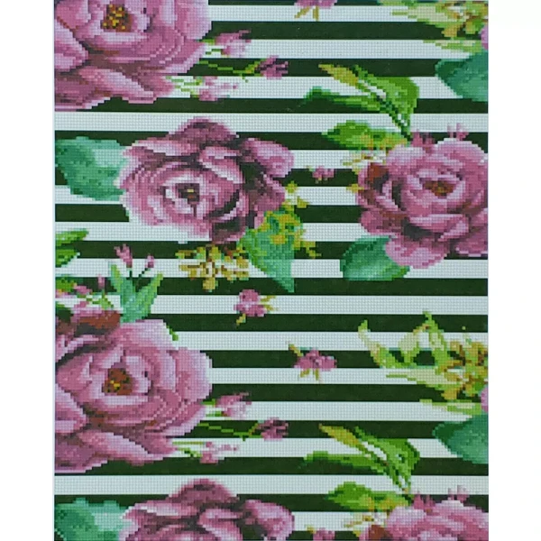 Алмазная мозаика Лиловые розы 40x50