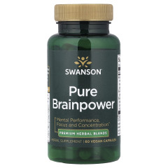 Поліпшення пам'яті та роботи мозку Swanson (Ultra Pure Brainpower) 60 капсул