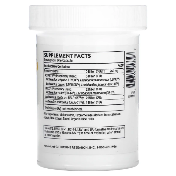 Пробіотики для жінок Thorne Research (Women's Daily Probiotic) 30 капсул